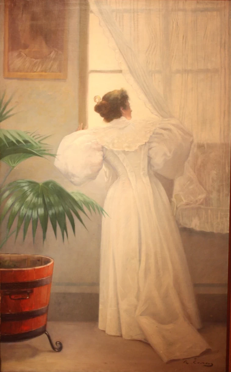 Ramon Casas - Guardando dalla finestra, 1890